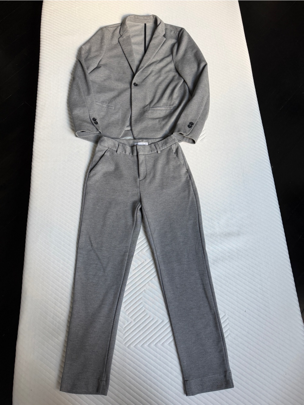 Zara Boys Gray Textured Two-Piece Suit Size 13–14 / 164